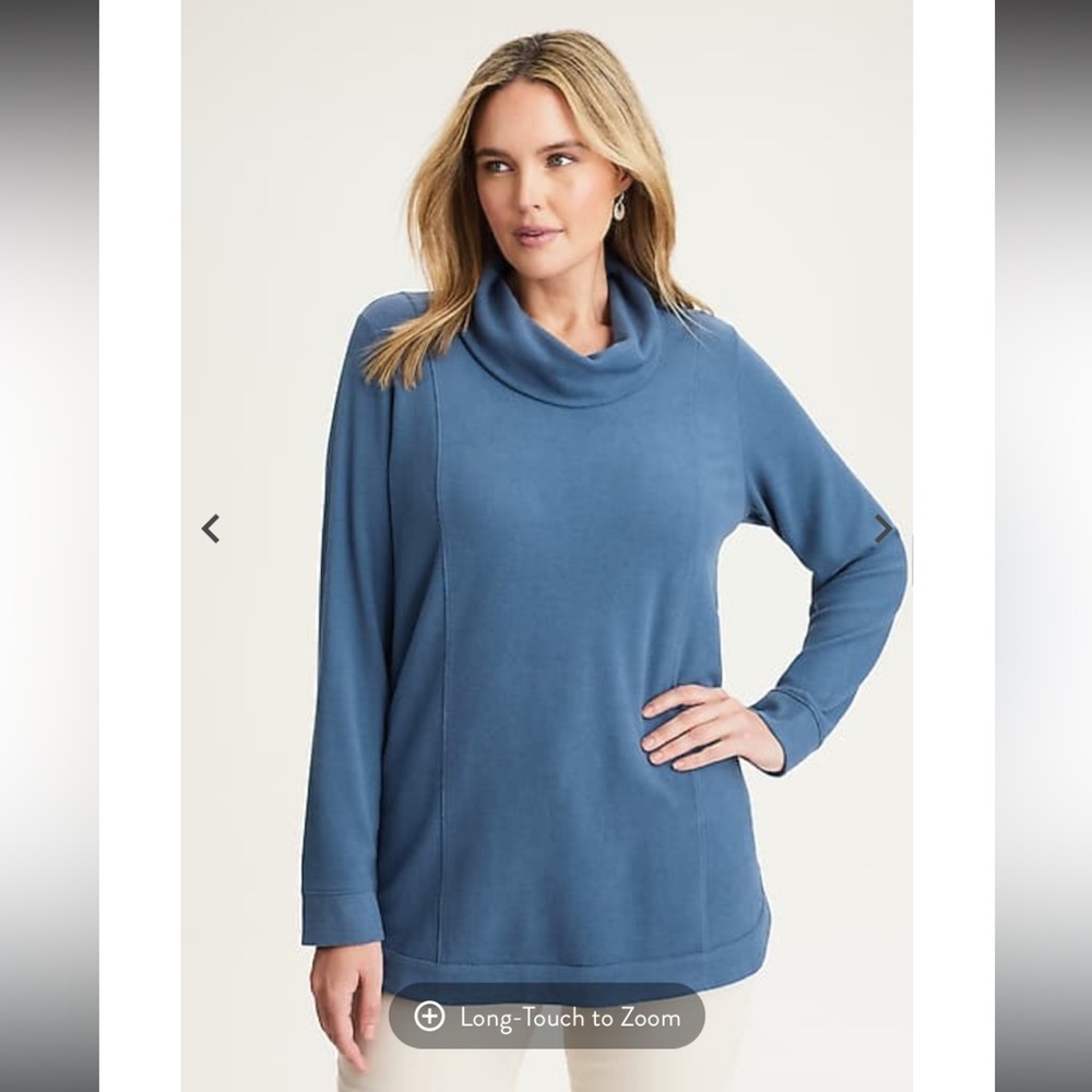 NWT J.Jill Cozy Seamed Tunic in Azure Heather